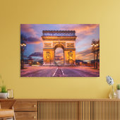 Denkmäler | Arc de Triomphe, Paris Frankreich Leinwanddruck (Insitu (Wohnzimmer))