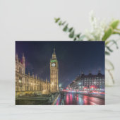 Denkmäler Big Ben at Night Dankeskarte (Stehend Vorderseite)