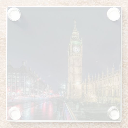 Denkmäler Big Ben at Night Glasuntersetzer (Rückseite)