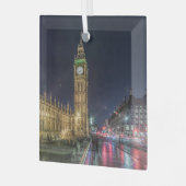 Denkmäler Big Ben at Night Ornament Aus Glas (Vorderseite links)