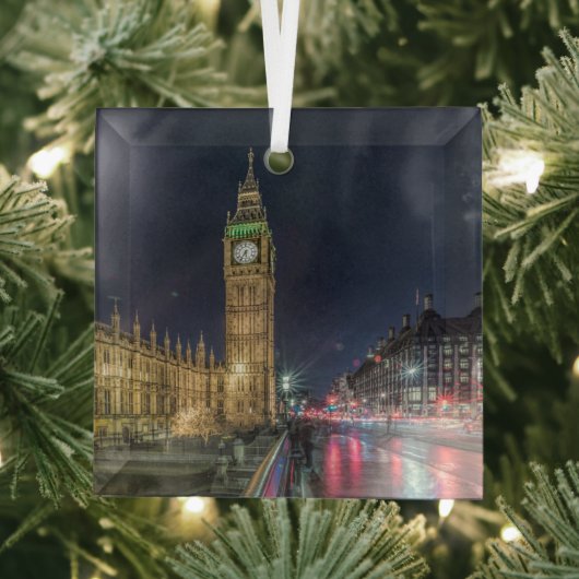 Denkmäler Big Ben at Night Ornament Aus Glas (Insitu)