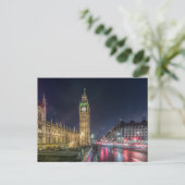 Denkmäler Big Ben at Night Postkarte (Stehend Vorderseite)