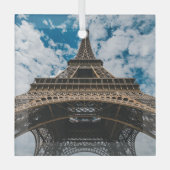 Denkmäler | Blick auf den Eiffelturm Ornament Aus Glas (Vorderseite)