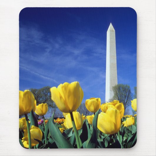 Denkmäler | Denkmal von Washington im Frühjahr Mousepad (Vorne)