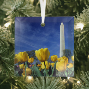 Denkmäler   Denkmal von Washington im Frühjahr Ornament Aus Glas