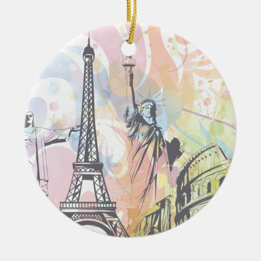 Denkmäler des Weltmaßes Keramik Ornament (Vorne)