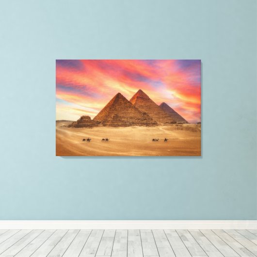 Denkmäler | Die großen Pyramiden Leinwanddruck (Insitu (Holzboden))