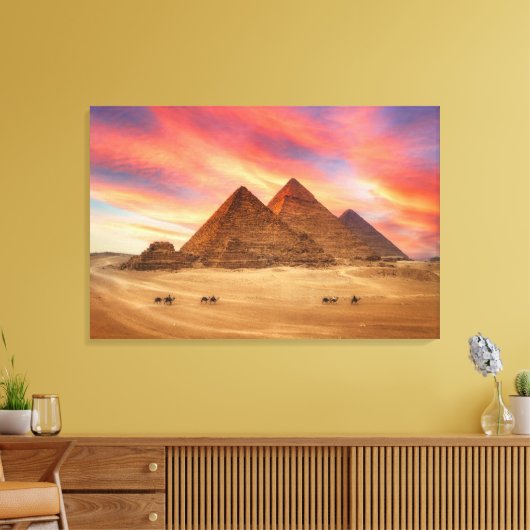 Denkmäler | Die großen Pyramiden Leinwanddruck (Insitu (Wohnzimmer))
