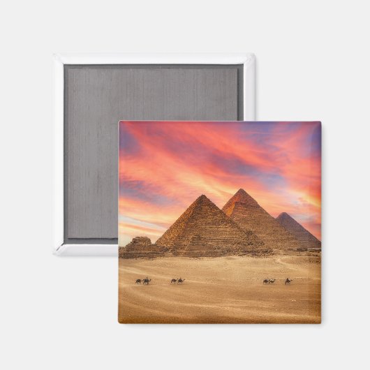 Denkmäler | Die großen Pyramiden Magnet (Vorderseite/Rückseite)