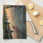 Denkmäler | Eiffelturm Sunrise Geschirrtuch (Viertel Falte)