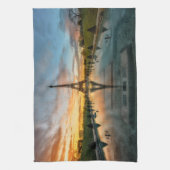Denkmäler | Eiffelturm Sunrise Geschirrtuch (Vertikal)