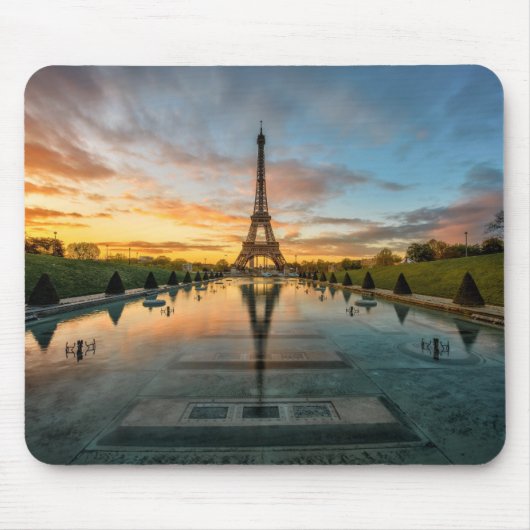Denkmäler | Eiffelturm Sunrise Mousepad (Vorne)