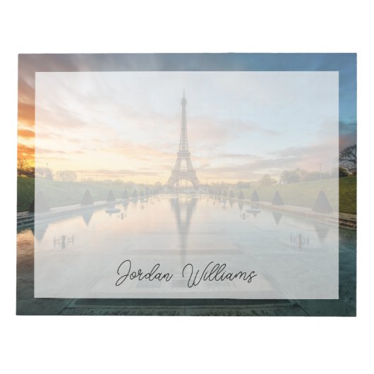 Denkmäler | Eiffelturm Sunrise Notizblock (Vorderseite)