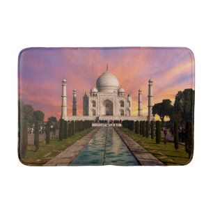 Denkmäler   Farbige Sicht auf den Taj Mahal Badematte