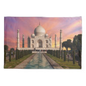 Denkmäler | Farbige Sicht auf den Taj Mahal Kissenbezug (Rückseite)