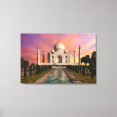Denkmäler | Farbige Sicht auf den Taj Mahal Leinwanddruck (Vorderseite)