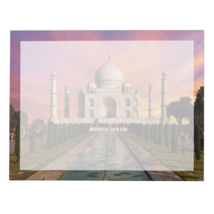 Denkmäler   Farbige Sicht auf den Taj Mahal Notizblock