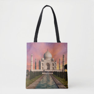 Denkmäler Farbige Sicht auf den Taj Mahal Tasche