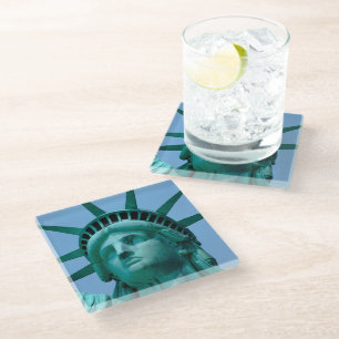 Denkmäler   Freiheitsstatue Glasuntersetzer