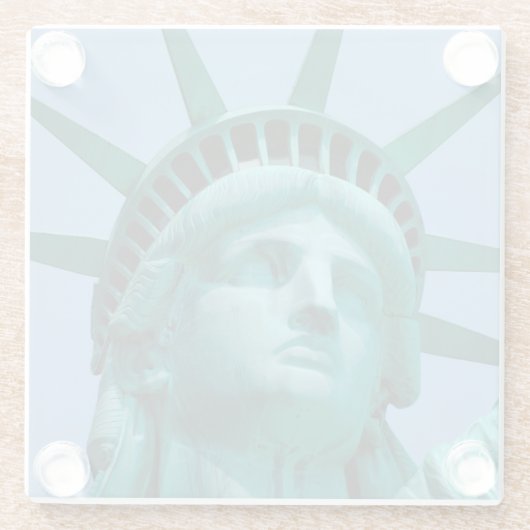 Denkmäler | Freiheitsstatue Glasuntersetzer (Rückseite)