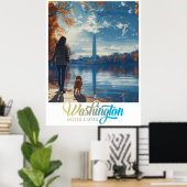 Denkmäler & Geschichte: Washington DC Poster (Heimbüro)