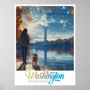 Denkmäler & Geschichte: Washington DC Poster