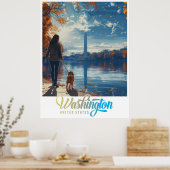 Denkmäler & Geschichte: Washington DC Poster (Küche)