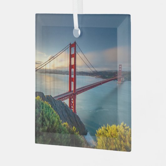 Denkmäler | Golden Gate San Francisco Ornament Aus Glas (Vorderseite links)
