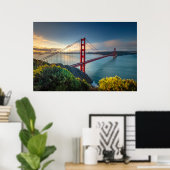 Denkmäler | Golden Gate San Francisco Poster (Heimbüro)