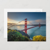 Denkmäler | Golden Gate San Francisco Postkarte (Vorne/Hinten)