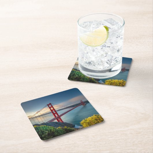 Denkmäler | Golden Gate San Francisco Rechteckiger Pappuntersetzer (Vor Ort)