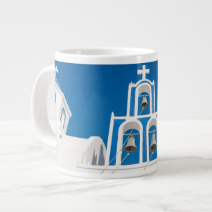 Denkmäler Greek Blue Dome Church Jumbo-Tasse