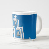 Denkmäler Greek Blue Dome Church Jumbo-Tasse (Vorderseite Rechts)
