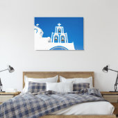Denkmäler | Griechische Kirche der Blauen Kuppel Leinwanddruck (Insitu (Schlafzimmer))