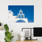 Denkmäler | Griechische Kirche der Blauen Kuppel Poster (Heimbüro)