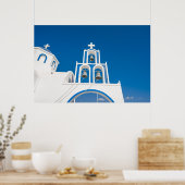 Denkmäler | Griechische Kirche der Blauen Kuppel Poster (Küche)