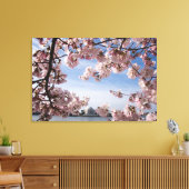 Denkmäler | Jefferson Memorial Cherry Blossys Leinwanddruck (Insitu (Wohnzimmer))