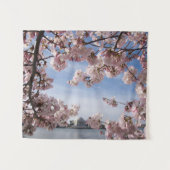 Denkmäler | Jefferson Memorial Cherry Blossys Wandteppich (Vorderseite (Horizontal))