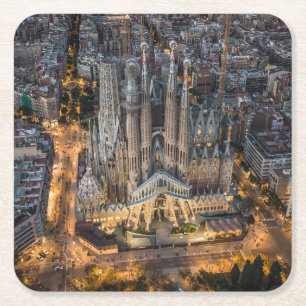 Denkmäler   La Sagrada Familia Rechteckiger Pappuntersetzer