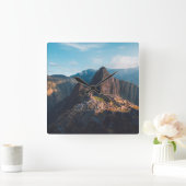 Denkmäler | Machu Picchu, Peru Quadratische Wanduhr (Zuhause)