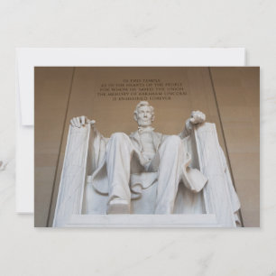 Denkmäler   Memorial Lincoln Dankeskarte