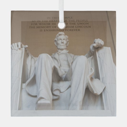 Denkmäler | Memorial Lincoln Ornament Aus Glas (Vorderseite)
