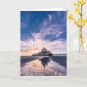 Denkmäler | Mont Saint-Michel, Normandie Frankreic Karte (Gelbe Blume)