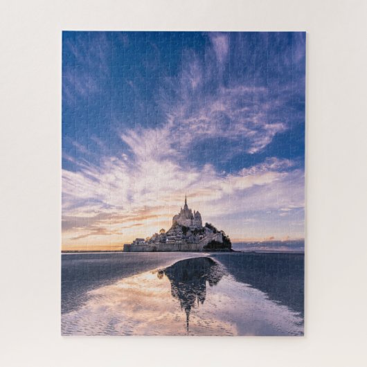 Denkmäler | Mont Saint-Michel, Normandie Frankreic Puzzle (Vertikal)