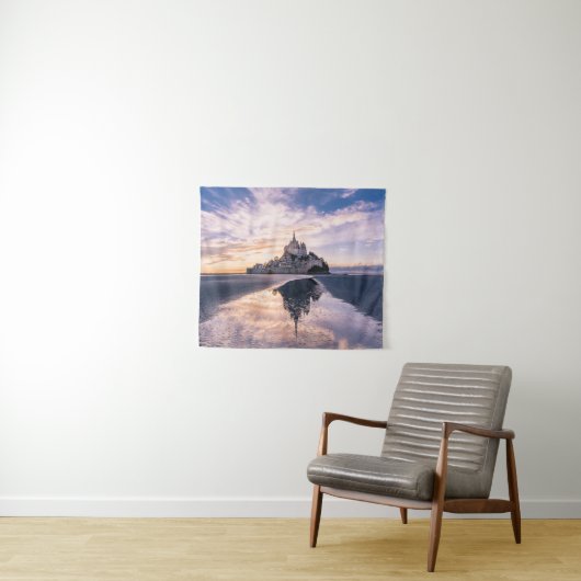 Denkmäler | Mont Saint-Michel, Normandie Frankreic Wandteppich (Beispiel (Horizontal))