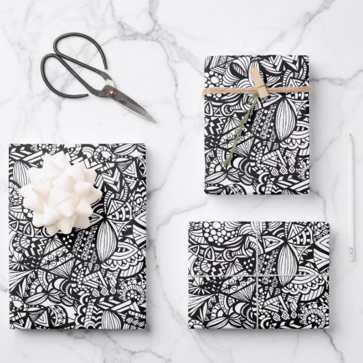 Denkmäler-Muster-Papier Geschenkpapier Set (Vorderseite)