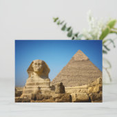 Denkmäler | Sphinx & Pyramide Ägyptens Dankeskarte (Stehend Vorderseite)