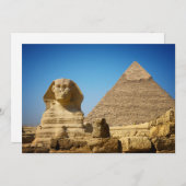 Denkmäler | Sphinx & Pyramide Ägyptens Dankeskarte (Vorne/Hinten)