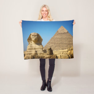 Denkmäler Sphinx & Pyramide Ägyptens Fleecedecke