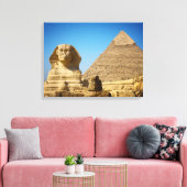 Denkmäler | Sphinx & Pyramide Ägyptens Leinwanddruck (Insitu (Wohnzimmer))